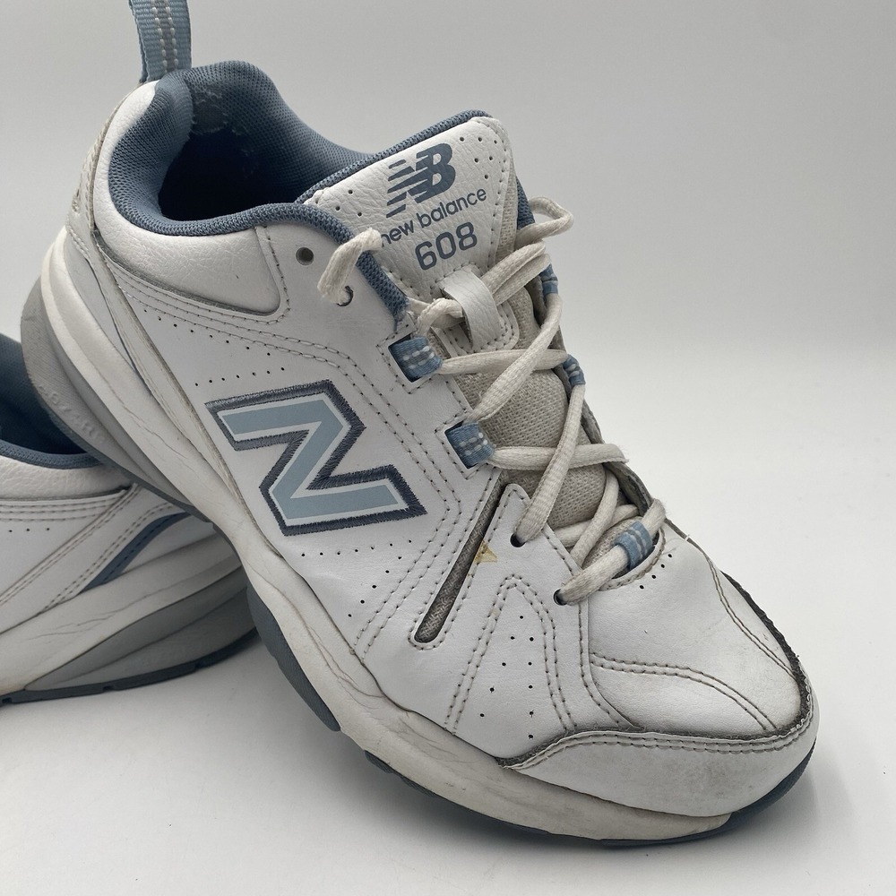 New Balance Womens 608 V5 WX608WB5 White Casual Shoes Sneakers Size 8 Cleaned